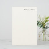 Minimalistische effen witte moderne  briefpapier (Staand voorkant)