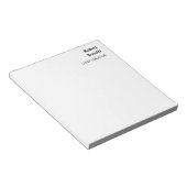 Minimalistische effen witte moderne notitieblok (Schuin)