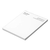 Minimalistische effen witte moderne notitieblok (Linkerzijde)