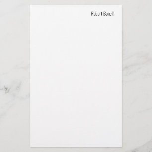 Minimalistische effen witte moderne standaardgroot briefpapier