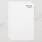 Minimalistische effen witte moderne standaardmaat briefpapier (Voorkant / Achterkant)