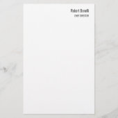 Minimalistische effen witte moderne standaardmaat briefpapier (Voorkant)