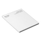 Minimalistische effen witte moderne stijl notitieblok (Schuin)