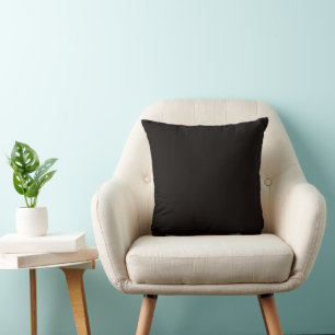 Minimalistische effen zwarte decoratieve leren kussen
