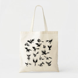 Minimalistische effen zwarte esthetiek donker en s tote bag