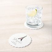 Minimalistische Eiffeltoren bruidsontvangst Parijs Kartonnen Onderzetters (Insitu)