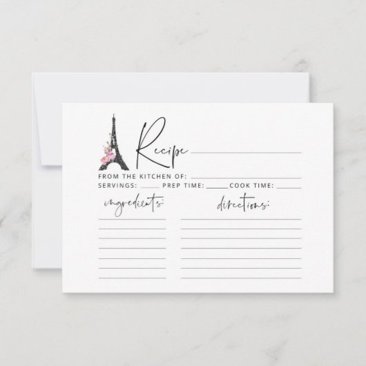 Minimalistische Eiffeltoren Parijs bruidsrecept ka (Voorkant)