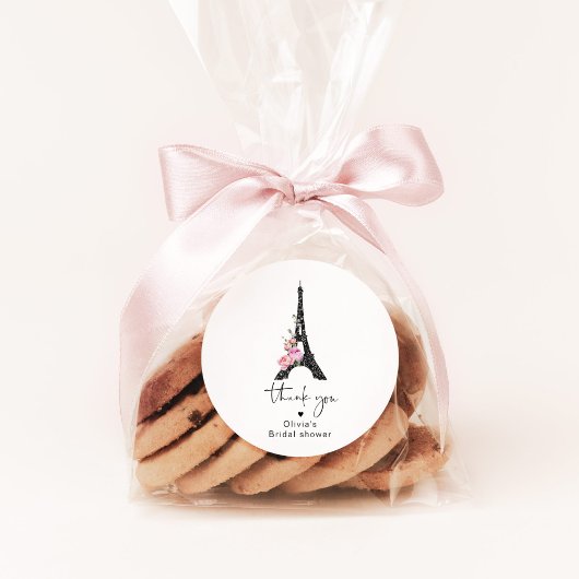 Minimalistische Eiffeltoren Parijs thema bruidsfee Ronde Sticker