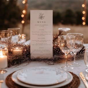 Minimalistische eikels & Pinecone Fall Wedding Menu