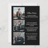 Minimalistische eindefoto afstudeeraankondiging kaart (Achterkant)