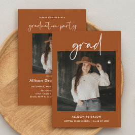 Minimalistische eindexamenfeestfoto kaart