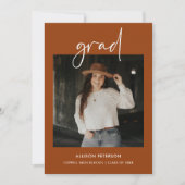 Minimalistische eindexamenfeestfoto kaart (Voorkant)