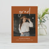 Minimalistische eindexamenfeestfoto kaart (Staand voorkant)