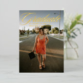 Minimalistische eindexamenfoto's aankondigingen (Staand Voorkant)