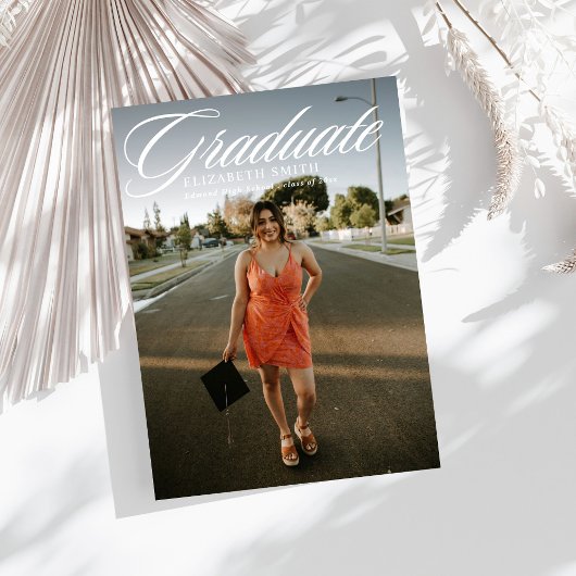 Minimalistische eindexamenfoto's aankondigingen me