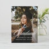 Minimalistische eindexamenkaarten met 2 foto's kaart (Staand voorkant)