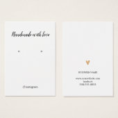Minimalistische Eleant Faux Gold Heart Kaart (Voorkant /achterkant)