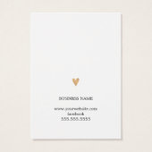 Minimalistische Eleant Faux Gold Heart Kaart (Achterkant)