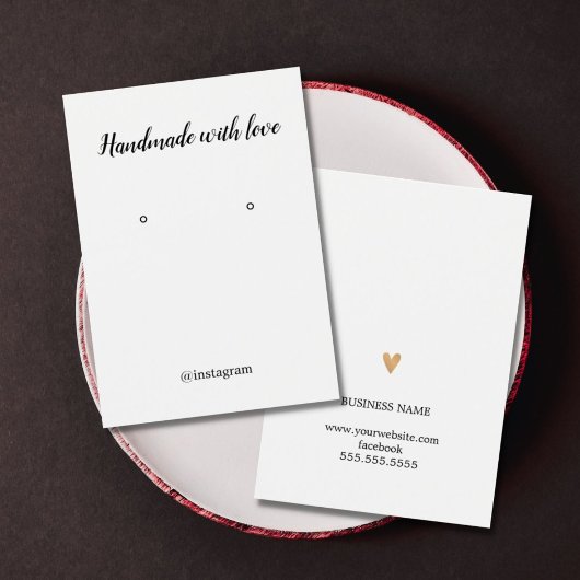 Minimalistische Eleant Faux Gold Heart Kaart