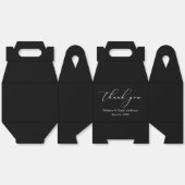 Minimalistische Elegance Kalligrafie Tafel Trouwen Bedankdoosjes (Ongevouwen)