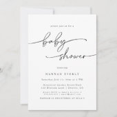 Minimalistische Elegant Baby shower Invitation Kaart (Voorkant)