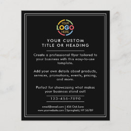 Minimalistische Elegant Black Business Logo Promot Flyer