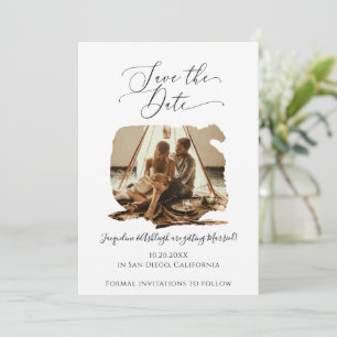 Minimalistische Elegant de Foto van het Lijst van  Save The Date