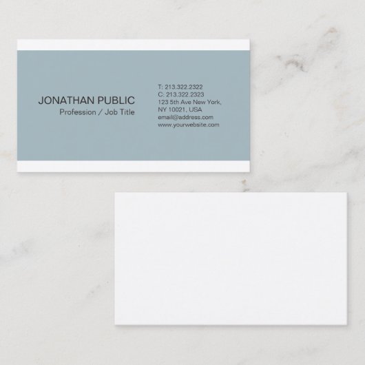 Minimalistische Elegant Director Manager Consultan Visitekaartje (Voorkant / Achterkant)