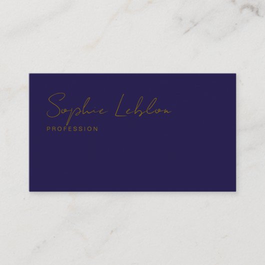 Minimalistische Elegant Dunne Handtekening Donkerb Visitekaartje (Voorkant)