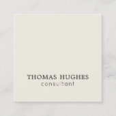 Minimalistische Elegant Grey Consultant Networking Vierkante Visitekaartje (Voorkant)