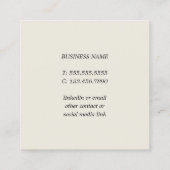 Minimalistische Elegant Grey Consultant Networking Vierkante Visitekaartje (Achterkant)