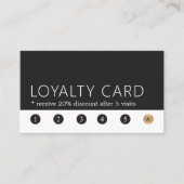 Minimalistische Elegant Grijs Wit Goud Salon Klantenkaartje (Voorkant)