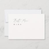 Minimalistische Elegant Ivoor Wedding Message Kaar Kaart (Voorkant)