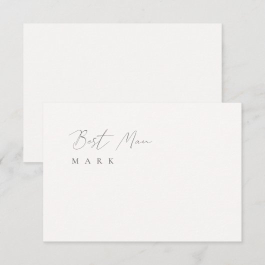Minimalistische Elegant Ivoor Wedding Message Kaar Kaart (Voorkant / Achterkant)