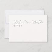 Minimalistische Elegant Ivoor Wedding Message Kaar Kaart (Voorkant)