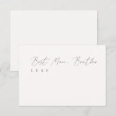 Minimalistische Elegant Ivoor Wedding Message Kaar Kaart (Voorkant / Achterkant)
