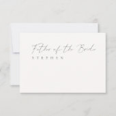 Minimalistische Elegant Ivoor Wedding Message Kaar Kaart (Voorkant)