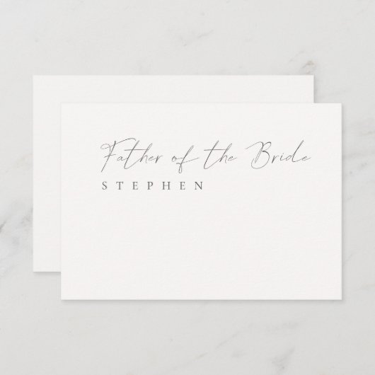 Minimalistische Elegant Ivoor Wedding Message Kaar Kaart (Voorkant / Achterkant)