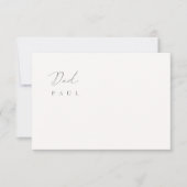 Minimalistische Elegant Ivoor Wedding Message Kaar Kaart (Voorkant)