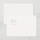 Minimalistische Elegant Ivoor Wedding Message Kaar Kaart (Voorkant / Achterkant)