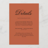 Minimalistische Elegant Neutral Details-Kaart Informatiekaartje (Voorkant)