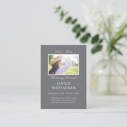 Minimalistische Elegant Orthodoxe Begrafenisgebed  Plaatskaartje (Staand voorkant)