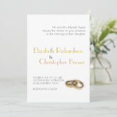 Minimalistische Elegant Ouders Bruiloft Kaart (Staand voorkant)