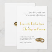 Minimalistische Elegant Ouders Bruiloft Kaart (Voorkant / Achterkant)