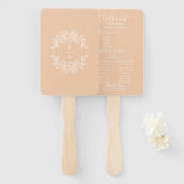 Minimalistische Elegant Peach Program Fan Handwaaier (Voorkant en achterkant)