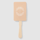 Minimalistische Elegant Peach Program Fan Handwaaier (Voorkant)