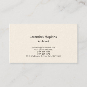 Minimalistische Elegant Plain Architect Company Cr Visitekaartje