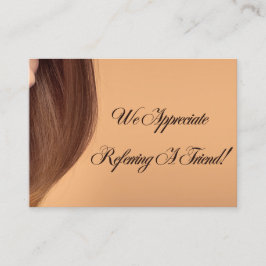 Minimalistische Elegant Salon Referral Kaart