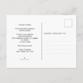 Minimalistische Elegant Script Photo Holiday Movem Aankondigingskaart (Achterkant)