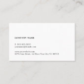 Minimalistische Elegant Texture Black Consultant Visitekaartje (Achterkant)